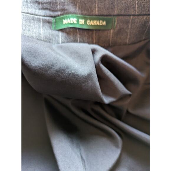 RALPH LAUREN blazer Men's Sz 48 100% WOOL SPORT COAT Gray Pinstriped suit jacket - Picture 6 of 11